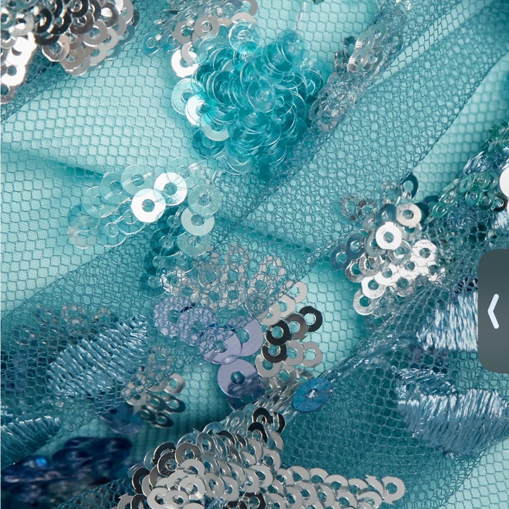 Badley Mischka blue multi midi gown - Picture 6 of 6